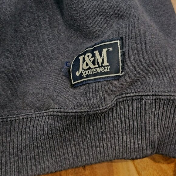 VTG 90s Illinois College Crewneck Sweatshirt Faded Navy Blue Sz XL USA Made - Picture 6 of 9